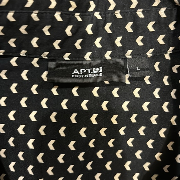 apt 9 black printed button up - Picture 2 of 3
